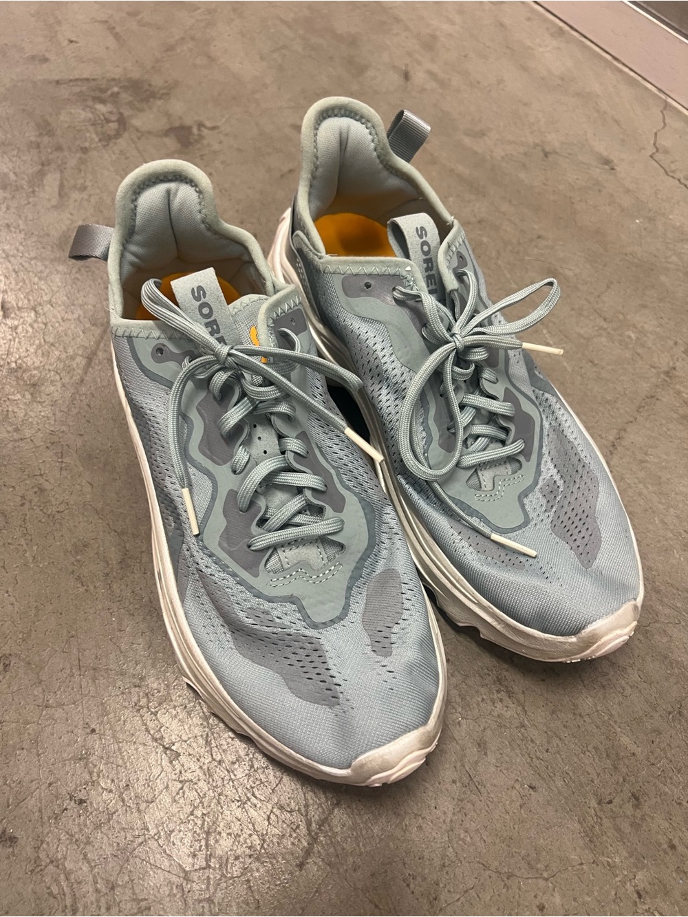 Sorel Light Blue Mesh Lace-Up Sneakers